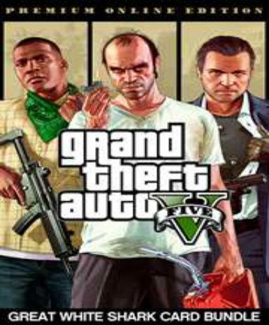 Grand Theft Auto V GTA 5 – Premium Online Edition & Great White Shark Card Bundle - Rockstar Social Club Game - Buy Now at Best Price