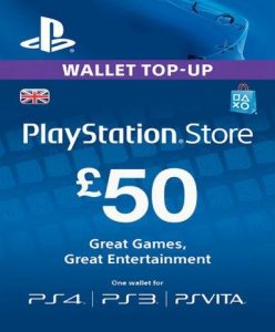 Playstation Network Card (PSN) 50 GBP (UK) - PSN Game - Buy Now at Best Price