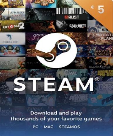 Steam Gift Card 5 EUR - Steam Game - Buy Now at Best Price