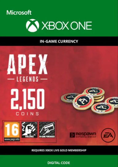APEX Legends: 2150 Coins for Xbox One - Enhance your gaming experience with this in-game currency.