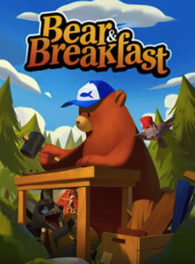 Bear and Breakfast game cover on Steam, a cozy management adventure
