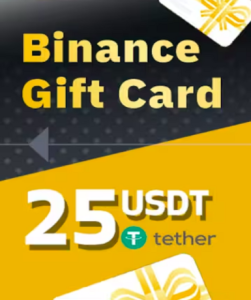Binance 25 USDT (Gift Card) available on the official website