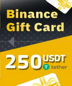 Binance 250 USDT (Gift Card) available on the official website