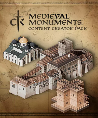 Crusader Kings III - Medieval Monuments DLC on Steam, featuring historic landmarks