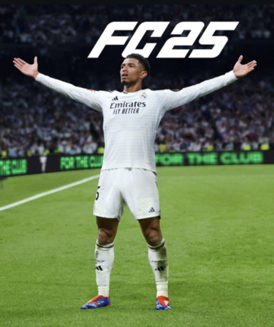 EA Sports FC 25 game cover for Steam platform, featuring the latest football simulation by Electronic Arts.