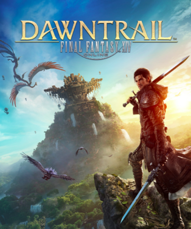 Final Fantasy XIV - Dawntrail DLC cover art on official website