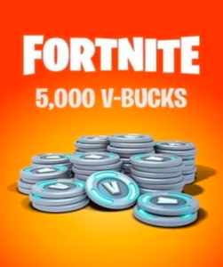 Fortnite - 5000 V-Bucks for Epic Store, digital currency for in-game purchases in France.