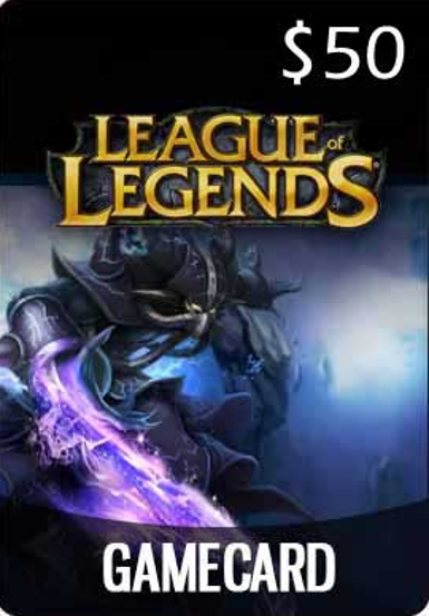 League of Legends 50 USD Gift Card for official website