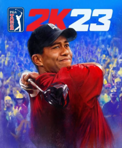 PGA Tour 2K23 game cover for Steam platform, featuring golf simulation action