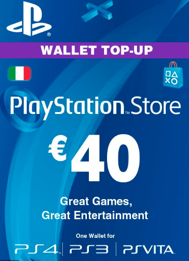 Playstation Network Card (PSN) 40 EUR (Italy) for PSN platform