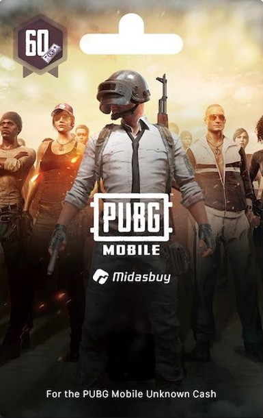 PUBG Mobile 60 UC in-game currency available on the official website