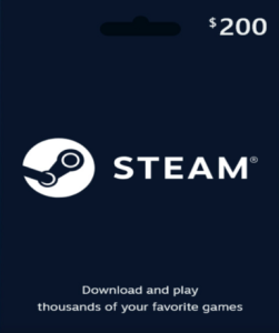 Steam Gift Card 200 USD (US) for Steam platform