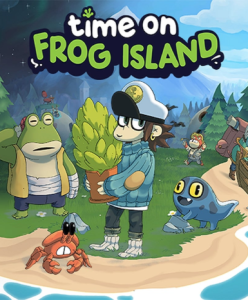 Time on Frog Island game cover for Steam platform, a charming adventure game.